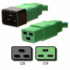 Кабель питания IEC 320 Power Cord C20 / C19  - 2 ft, 20A/250V 12 AWG 0.65m